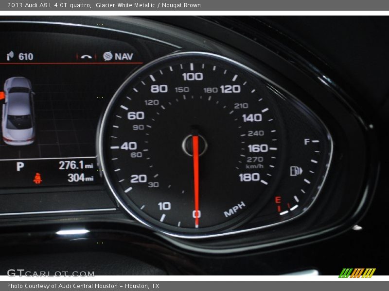 Glacier White Metallic / Nougat Brown 2013 Audi A8 L 4.0T quattro