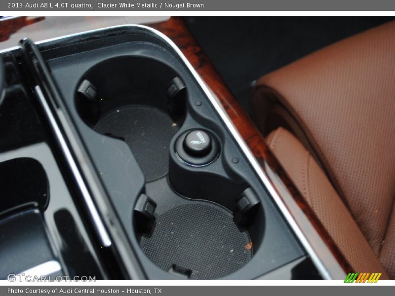 Glacier White Metallic / Nougat Brown 2013 Audi A8 L 4.0T quattro