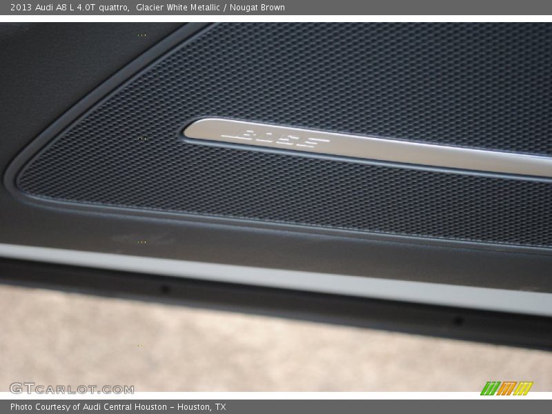 Glacier White Metallic / Nougat Brown 2013 Audi A8 L 4.0T quattro