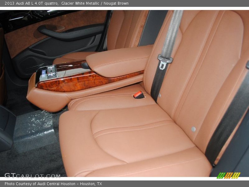 Glacier White Metallic / Nougat Brown 2013 Audi A8 L 4.0T quattro
