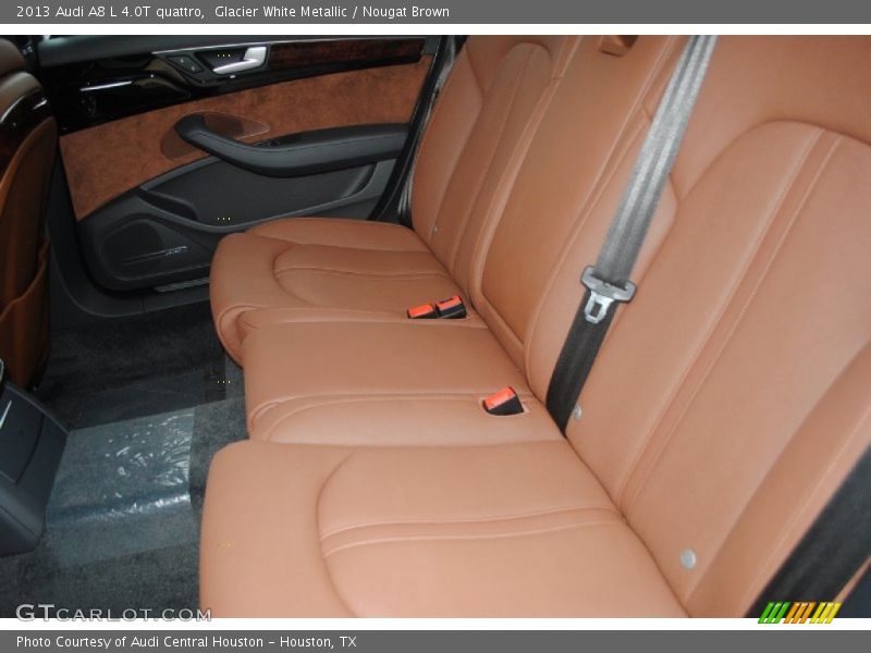 Glacier White Metallic / Nougat Brown 2013 Audi A8 L 4.0T quattro