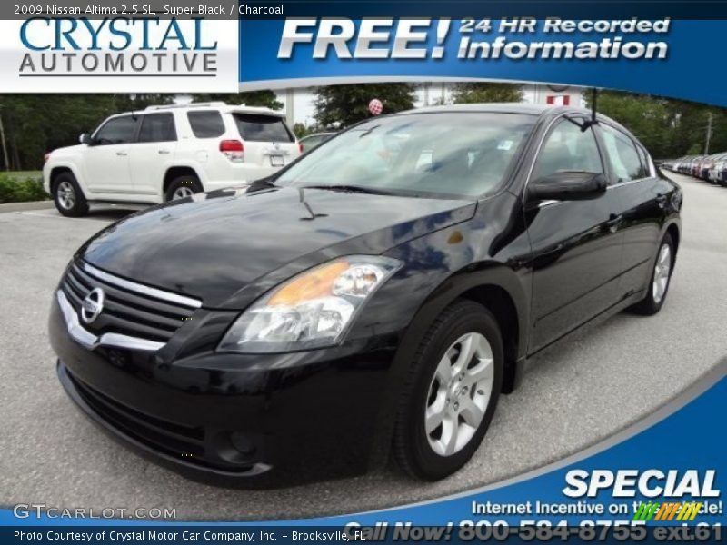 Super Black / Charcoal 2009 Nissan Altima 2.5 SL