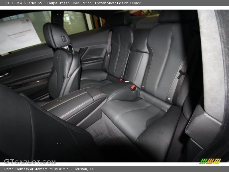 Rear Seat of 2013 6 Series 650i Coupe Frozen Silver Edition