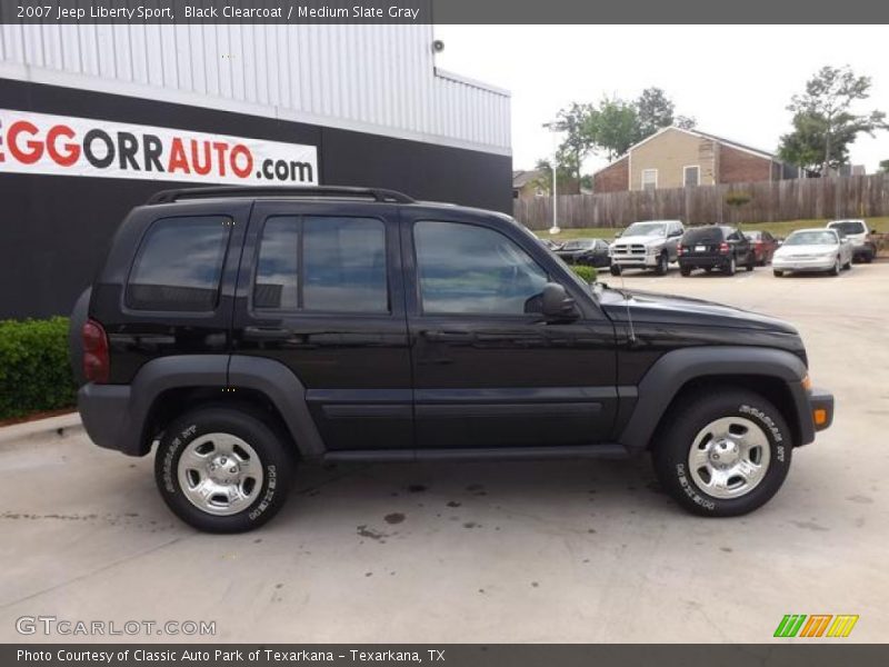Black Clearcoat / Medium Slate Gray 2007 Jeep Liberty Sport