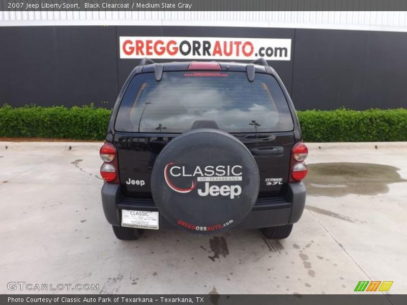 Black Clearcoat / Medium Slate Gray 2007 Jeep Liberty Sport