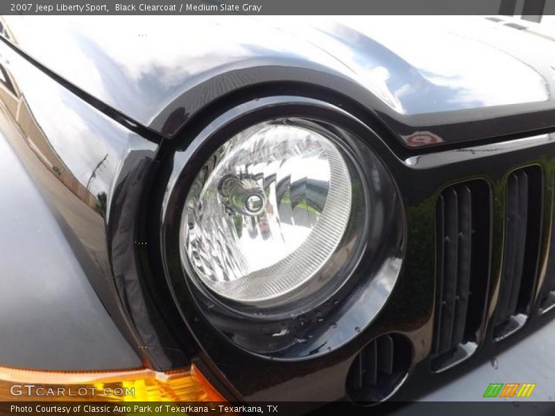 Black Clearcoat / Medium Slate Gray 2007 Jeep Liberty Sport