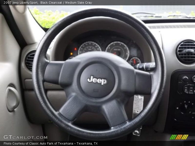 Black Clearcoat / Medium Slate Gray 2007 Jeep Liberty Sport