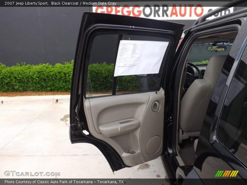 Black Clearcoat / Medium Slate Gray 2007 Jeep Liberty Sport