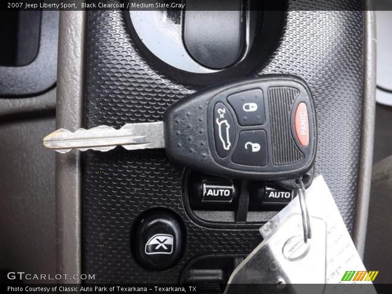 Black Clearcoat / Medium Slate Gray 2007 Jeep Liberty Sport