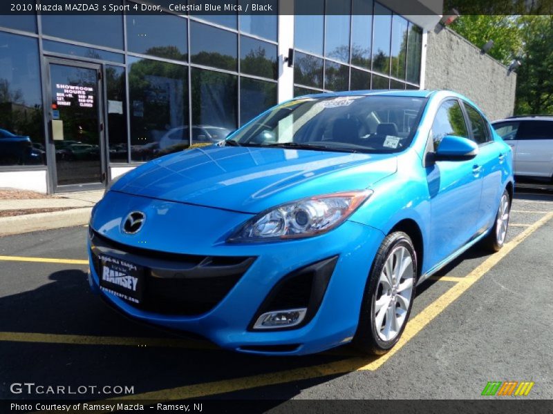 Celestial Blue Mica / Black 2010 Mazda MAZDA3 s Sport 4 Door