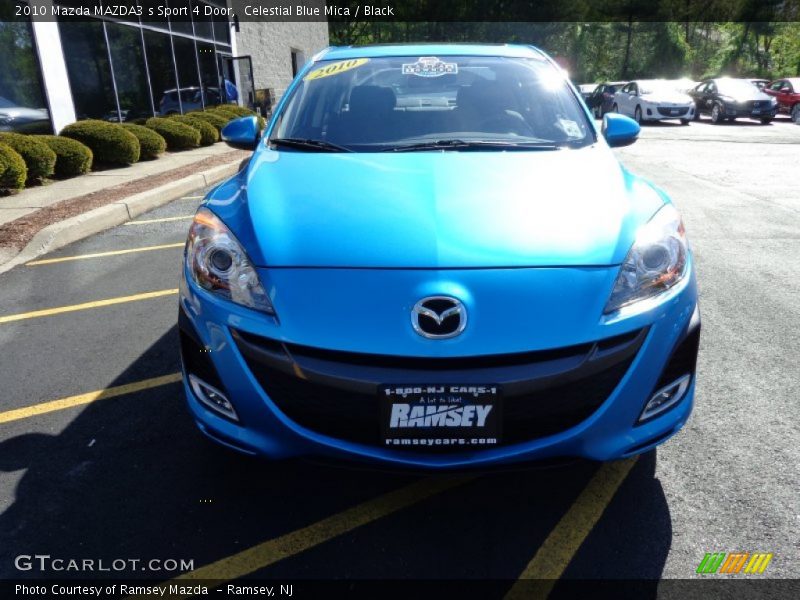 Celestial Blue Mica / Black 2010 Mazda MAZDA3 s Sport 4 Door