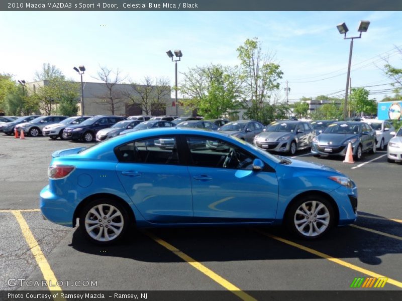 Celestial Blue Mica / Black 2010 Mazda MAZDA3 s Sport 4 Door