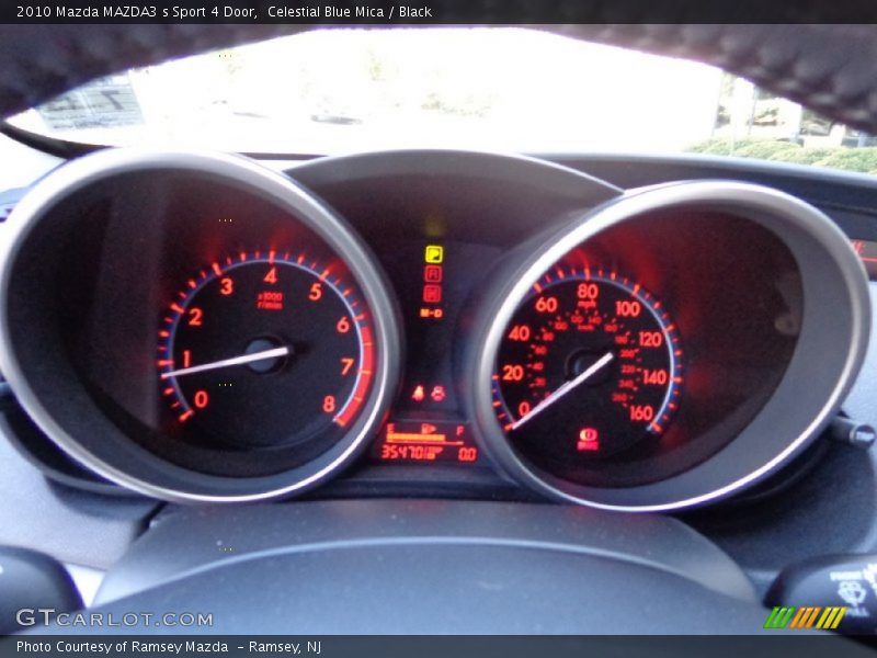 Celestial Blue Mica / Black 2010 Mazda MAZDA3 s Sport 4 Door
