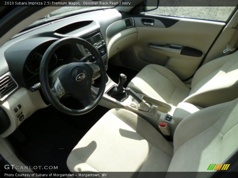 Obsidian Black Pearl / Ivory 2010 Subaru Impreza 2.5i Premium Wagon
