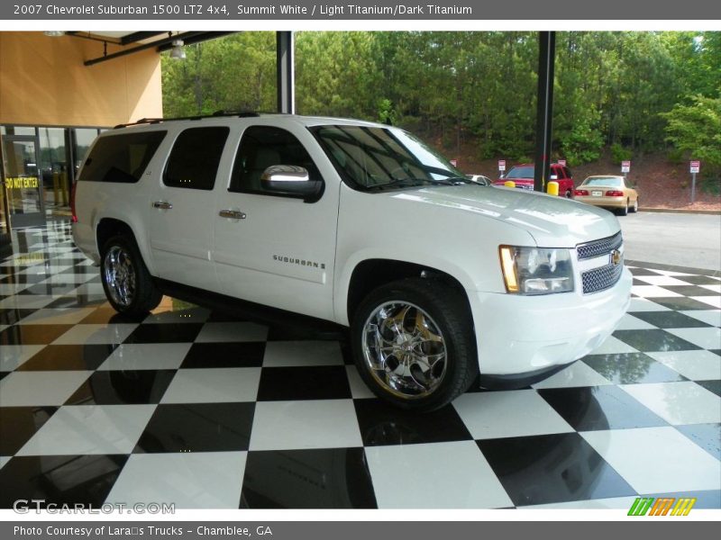 Summit White / Light Titanium/Dark Titanium 2007 Chevrolet Suburban 1500 LTZ 4x4