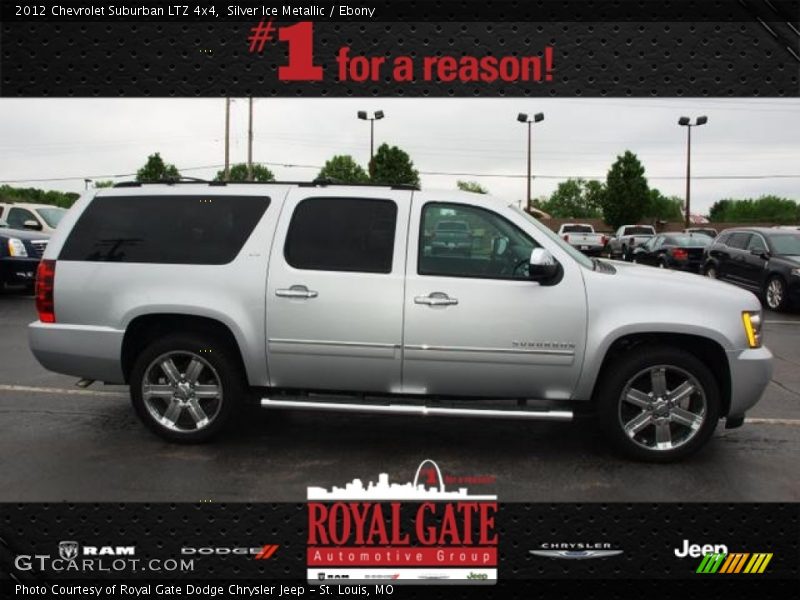 Silver Ice Metallic / Ebony 2012 Chevrolet Suburban LTZ 4x4