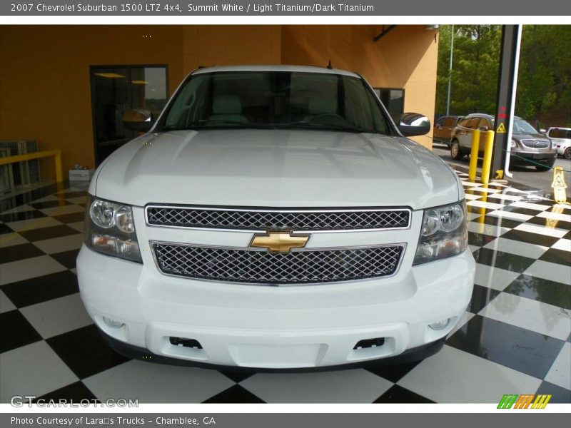 Summit White / Light Titanium/Dark Titanium 2007 Chevrolet Suburban 1500 LTZ 4x4