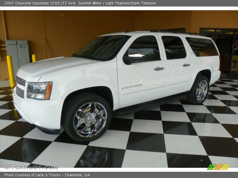 Summit White / Light Titanium/Dark Titanium 2007 Chevrolet Suburban 1500 LTZ 4x4