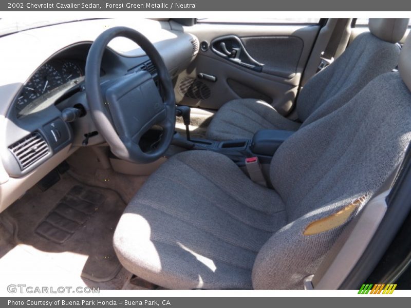 Forest Green Metallic / Neutral 2002 Chevrolet Cavalier Sedan