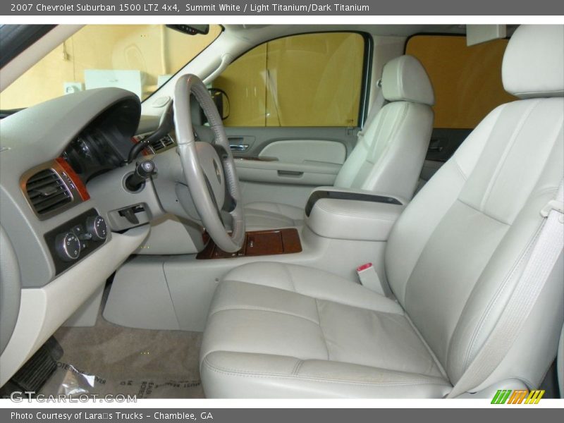 Summit White / Light Titanium/Dark Titanium 2007 Chevrolet Suburban 1500 LTZ 4x4