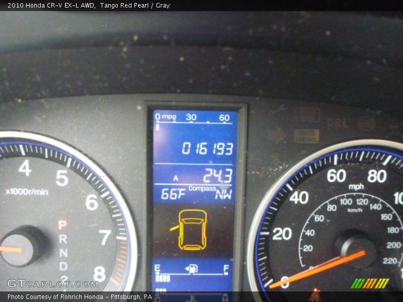 Tango Red Pearl / Gray 2010 Honda CR-V EX-L AWD