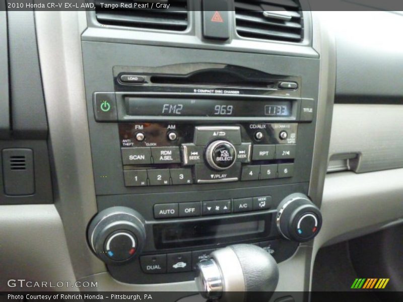 Tango Red Pearl / Gray 2010 Honda CR-V EX-L AWD