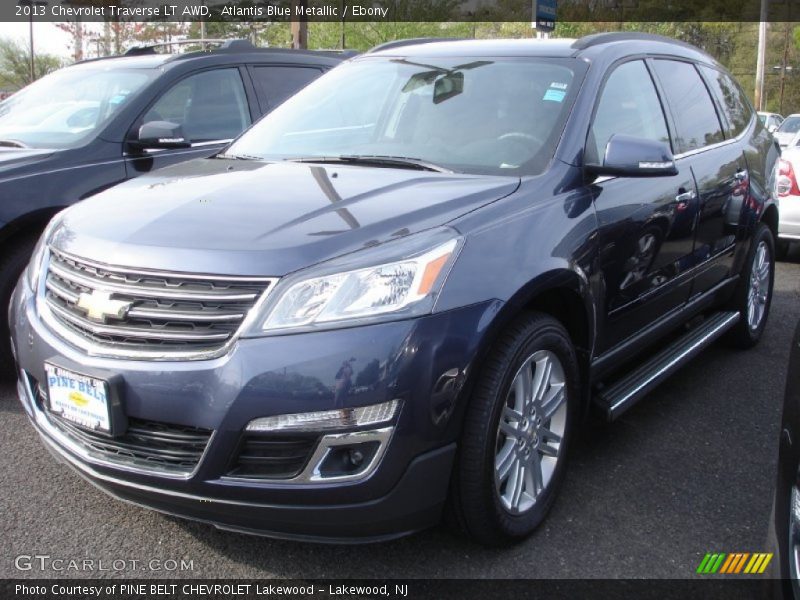 Atlantis Blue Metallic / Ebony 2013 Chevrolet Traverse LT AWD