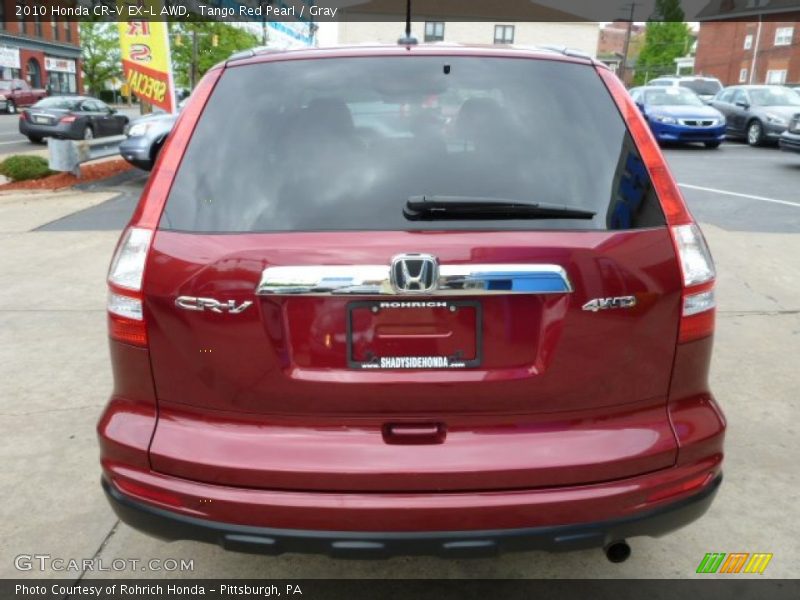 Tango Red Pearl / Gray 2010 Honda CR-V EX-L AWD