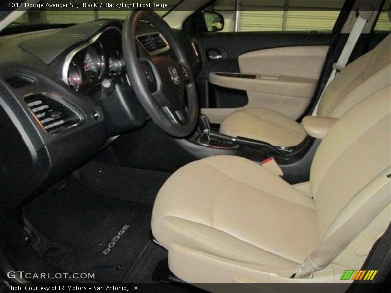 Black / Black/Light Frost Beige 2012 Dodge Avenger SE