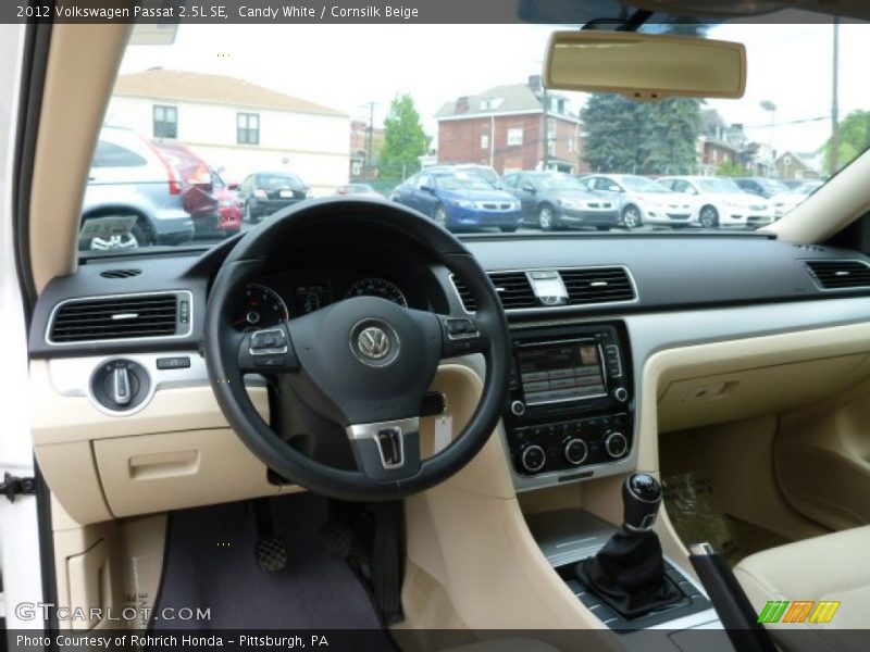 Candy White / Cornsilk Beige 2012 Volkswagen Passat 2.5L SE
