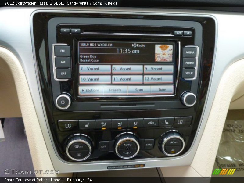 Candy White / Cornsilk Beige 2012 Volkswagen Passat 2.5L SE