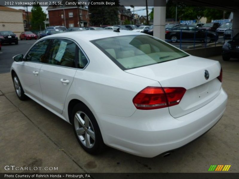Candy White / Cornsilk Beige 2012 Volkswagen Passat 2.5L SE