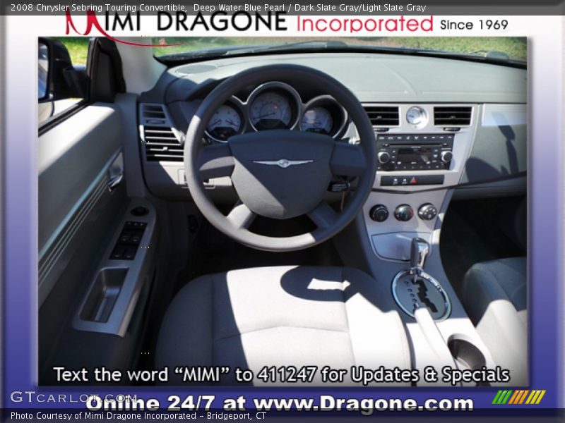Deep Water Blue Pearl / Dark Slate Gray/Light Slate Gray 2008 Chrysler Sebring Touring Convertible
