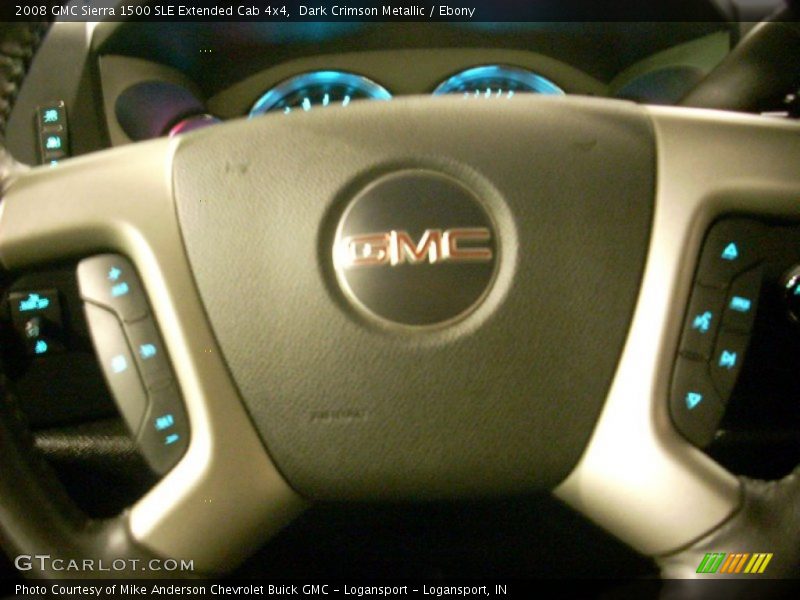 Dark Crimson Metallic / Ebony 2008 GMC Sierra 1500 SLE Extended Cab 4x4
