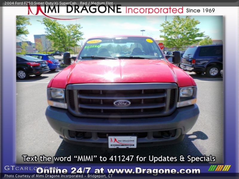 Red / Medium Flint 2004 Ford F250 Super Duty XL SuperCab
