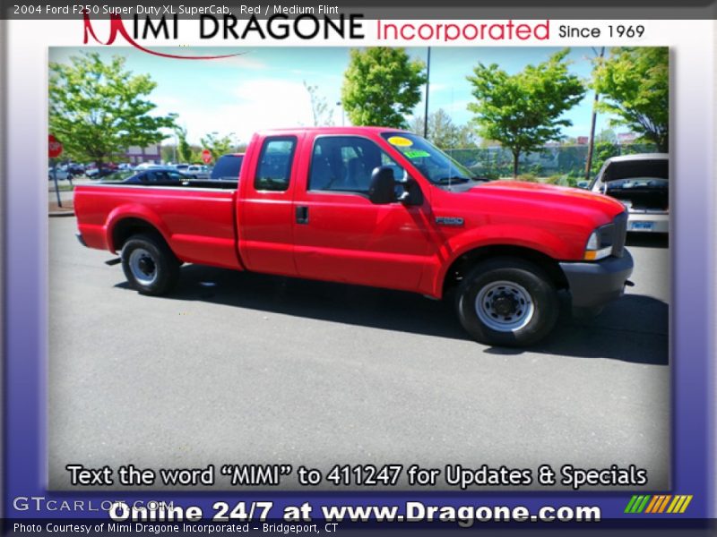 Red / Medium Flint 2004 Ford F250 Super Duty XL SuperCab