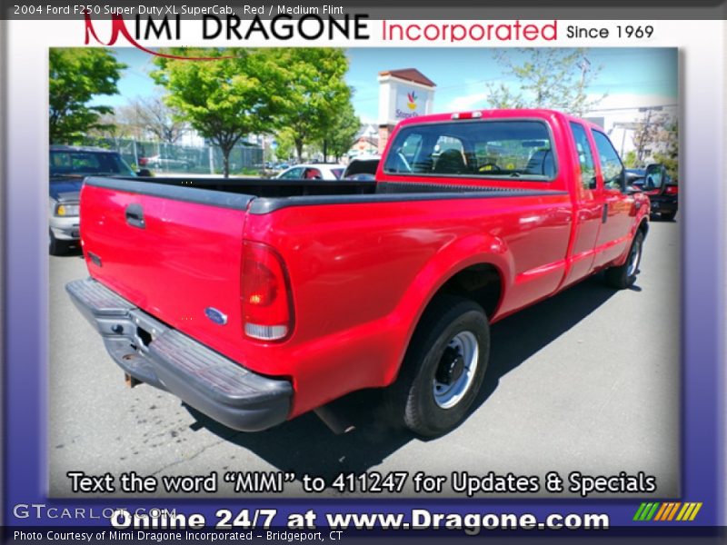 Red / Medium Flint 2004 Ford F250 Super Duty XL SuperCab
