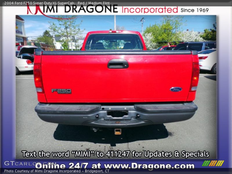 Red / Medium Flint 2004 Ford F250 Super Duty XL SuperCab