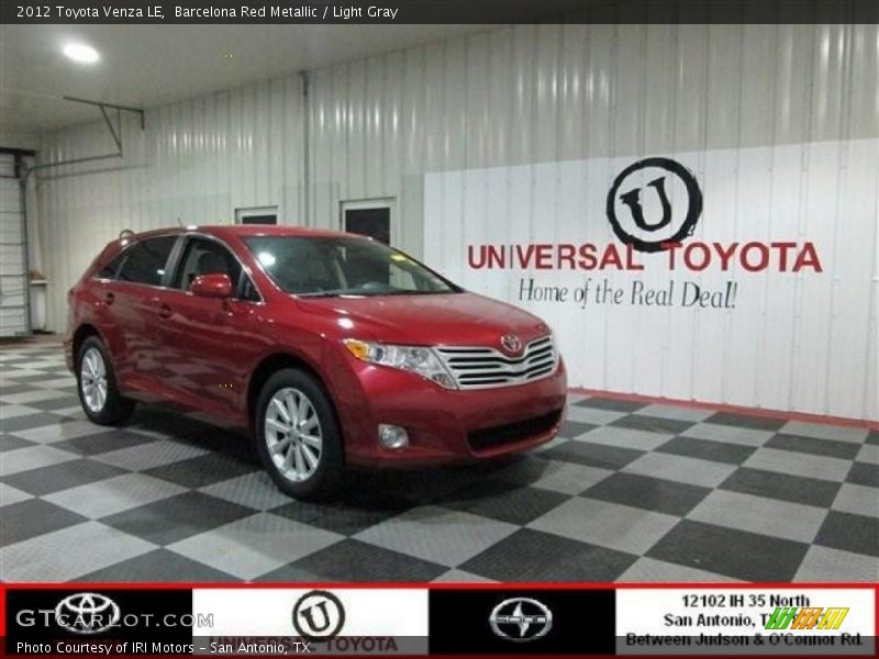 Barcelona Red Metallic / Light Gray 2012 Toyota Venza LE