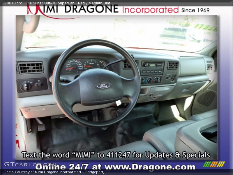Red / Medium Flint 2004 Ford F250 Super Duty XL SuperCab