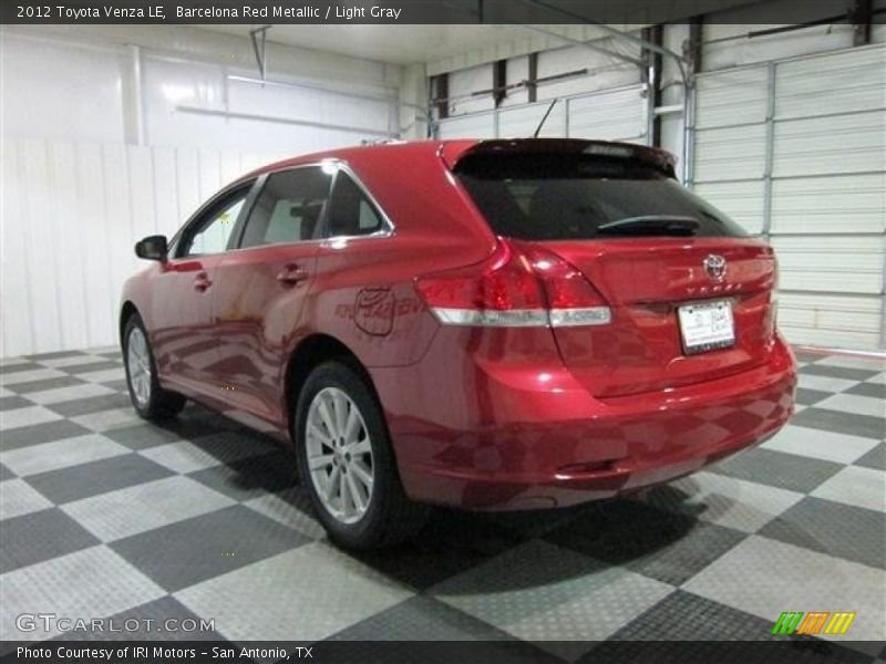 Barcelona Red Metallic / Light Gray 2012 Toyota Venza LE