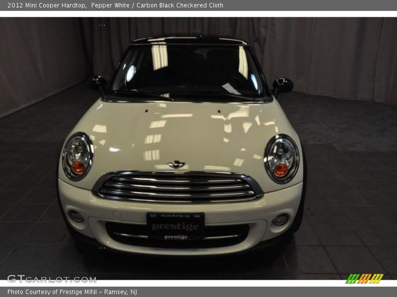 Pepper White / Carbon Black Checkered Cloth 2012 Mini Cooper Hardtop