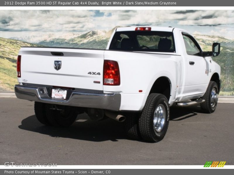Bright White / Dark Slate/Medium Graystone 2012 Dodge Ram 3500 HD ST Regular Cab 4x4 Dually