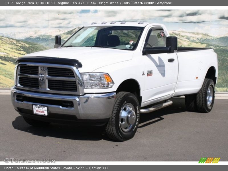Bright White / Dark Slate/Medium Graystone 2012 Dodge Ram 3500 HD ST Regular Cab 4x4 Dually