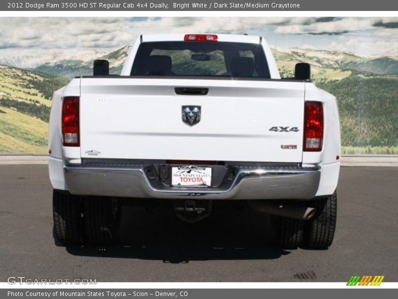 Bright White / Dark Slate/Medium Graystone 2012 Dodge Ram 3500 HD ST Regular Cab 4x4 Dually