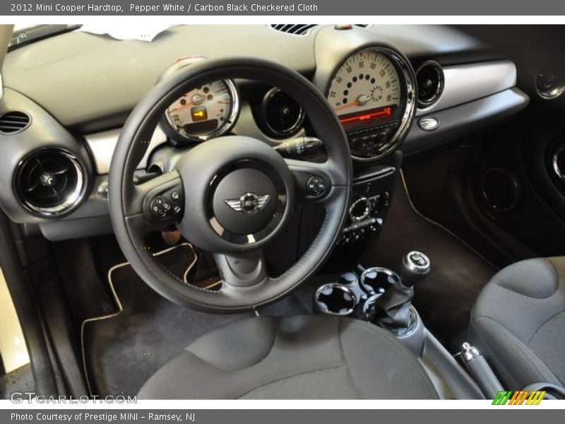 Pepper White / Carbon Black Checkered Cloth 2012 Mini Cooper Hardtop