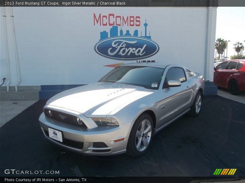Ingot Silver Metallic / Charcoal Black 2013 Ford Mustang GT Coupe