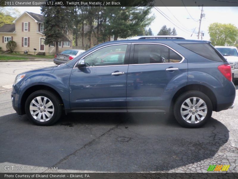 Twilight Blue Metallic / Jet Black 2011 Chevrolet Equinox LTZ AWD