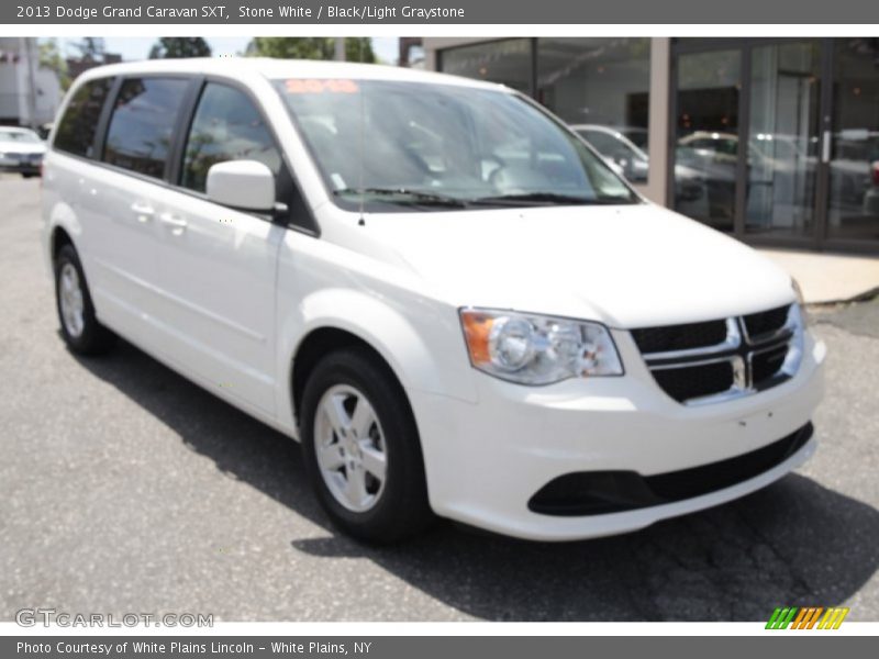 Stone White / Black/Light Graystone 2013 Dodge Grand Caravan SXT