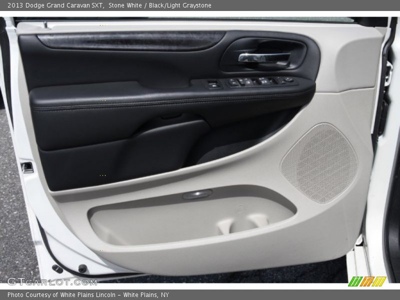 Stone White / Black/Light Graystone 2013 Dodge Grand Caravan SXT